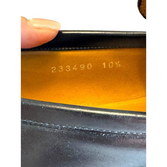 Gucci Men\'s Black Leather Mila Wimbledon Logo Loafers Size 10.5 Shoes main image 12